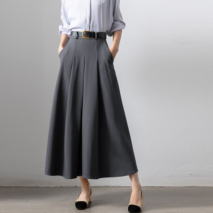 ハイウエスト ギャザースカート ロングスカート | Doux Belle  | 詳細画像1 