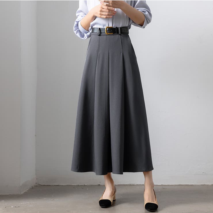 ハイウエスト ギャザースカート ロングスカート | Doux Belle  | 詳細画像2 