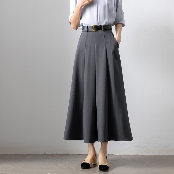 ハイウエスト ギャザースカート ロングスカート | Doux Belle  | 詳細画像4 