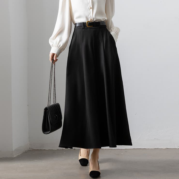 ハイウエスト ギャザースカート ロングスカート | Doux Belle  | 詳細画像7 