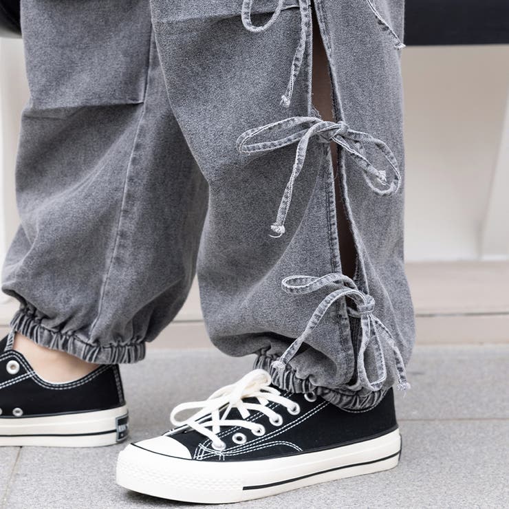 サイドリボンバギーデニムパンツ | Doux Belle  | 詳細画像14 