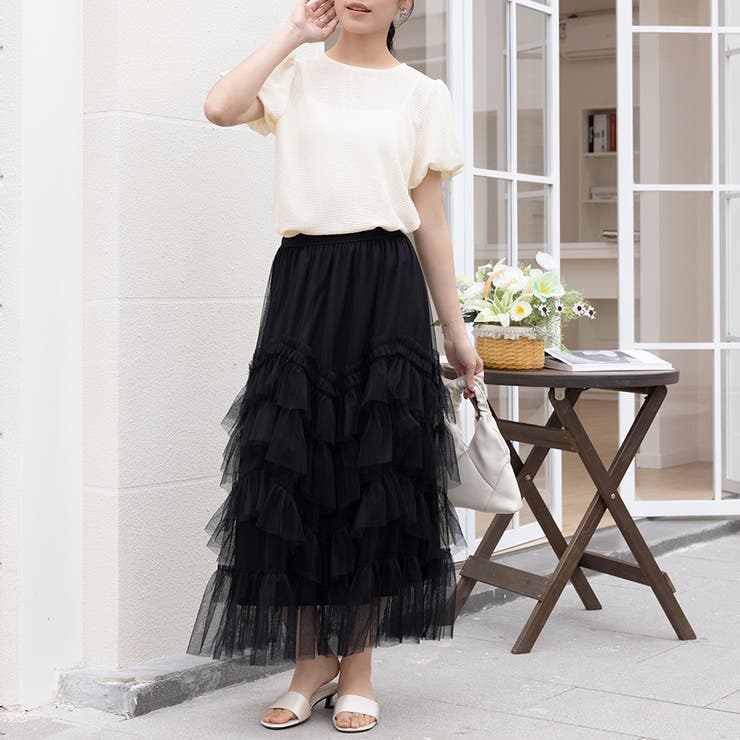 ティアードチュールロングスカート | Doux Belle  | 詳細画像11 