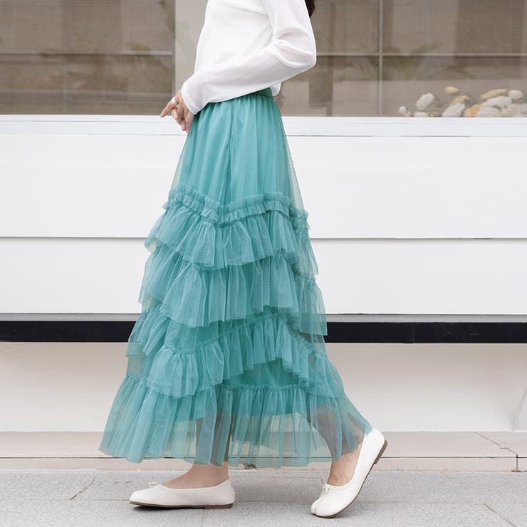 ティアードチュールロングスカート | Doux Belle  | 詳細画像13 