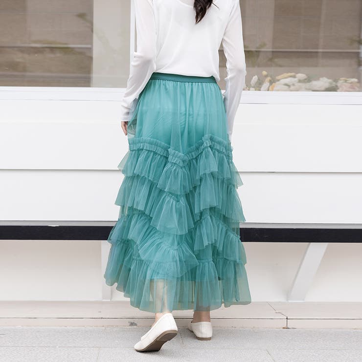 ティアードチュールロングスカート | Doux Belle  | 詳細画像14 