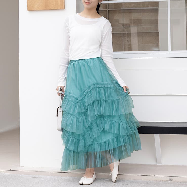 ティアードチュールロングスカート | Doux Belle  | 詳細画像15 