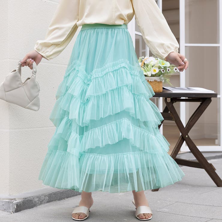 ティアードチュールロングスカート | Doux Belle  | 詳細画像5 