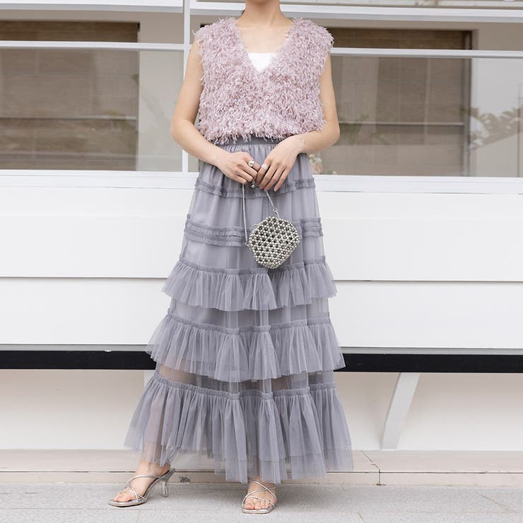 シアーティアードロングスカート | Doux Belle  | 詳細画像1 