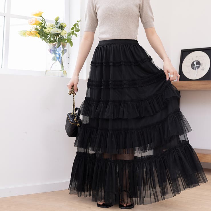 シアーティアードロングスカート | Doux Belle  | 詳細画像18 