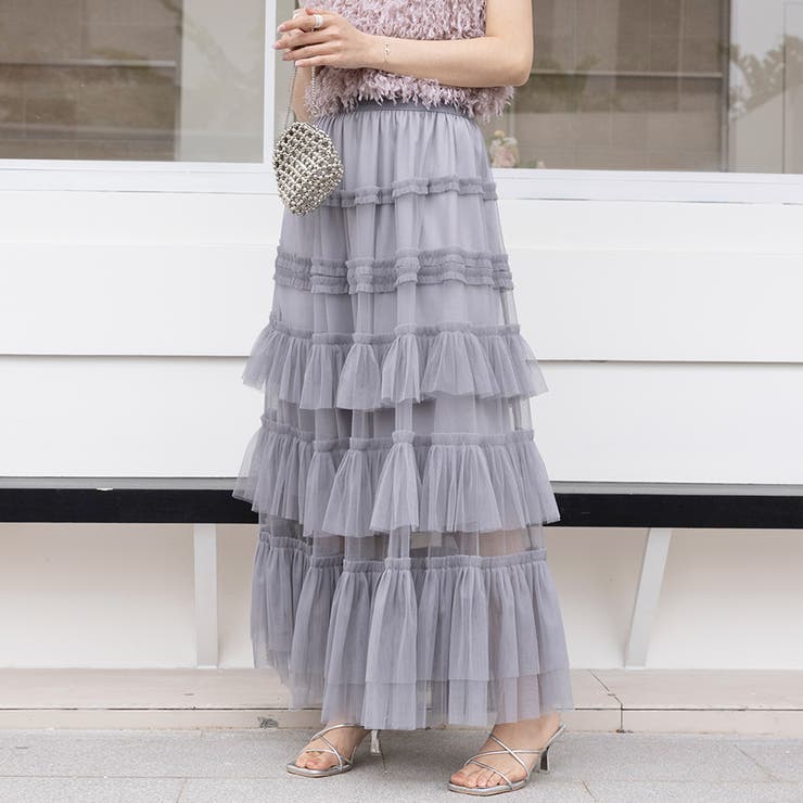 シアーティアードロングスカート | Doux Belle  | 詳細画像2 