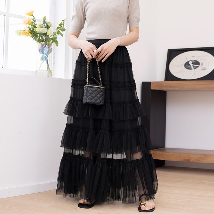 シアーティアードロングスカート | Doux Belle  | 詳細画像21 