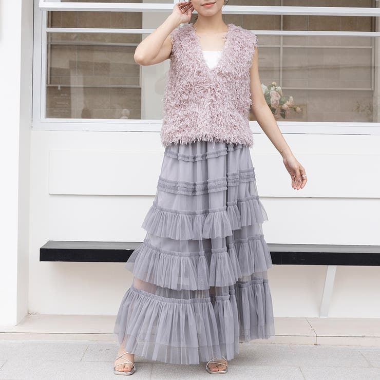 シアーティアードロングスカート | Doux Belle  | 詳細画像4 