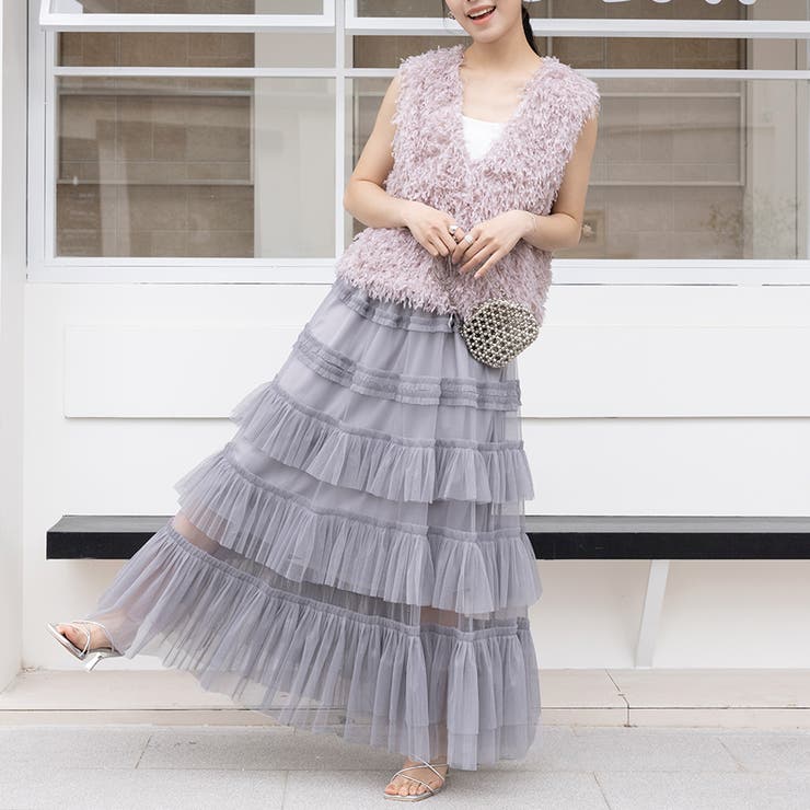 シアーティアードロングスカート | Doux Belle  | 詳細画像5 