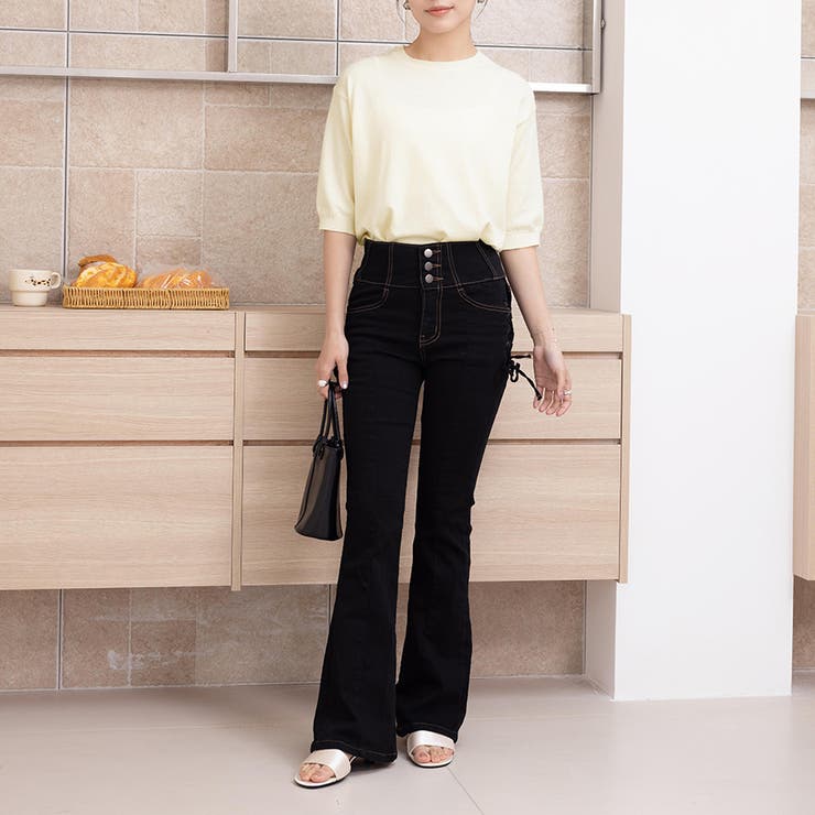 3つボタンフレアデニムパンツ  | Doux Belle  | 詳細画像13 