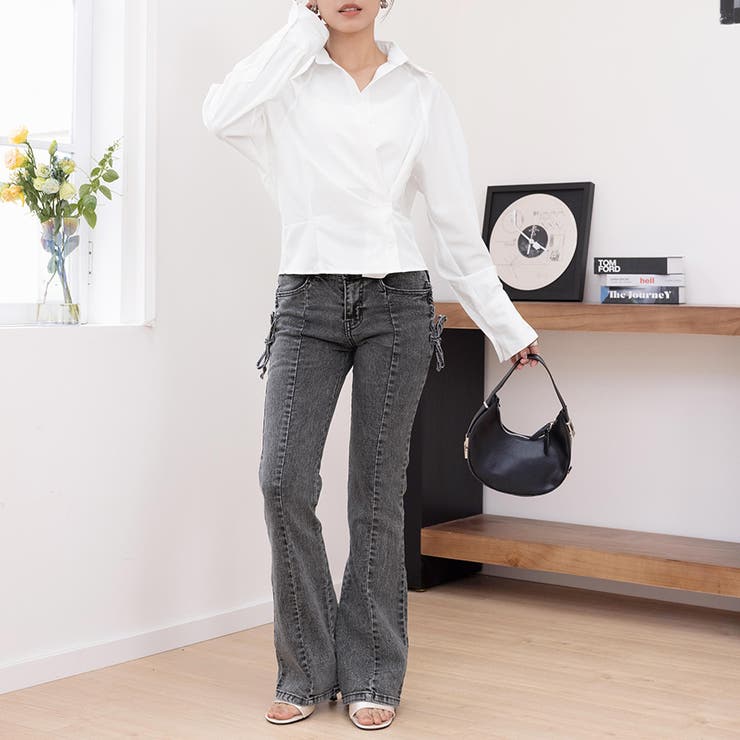 3つボタンフレアデニムパンツ  | Doux Belle  | 詳細画像9 