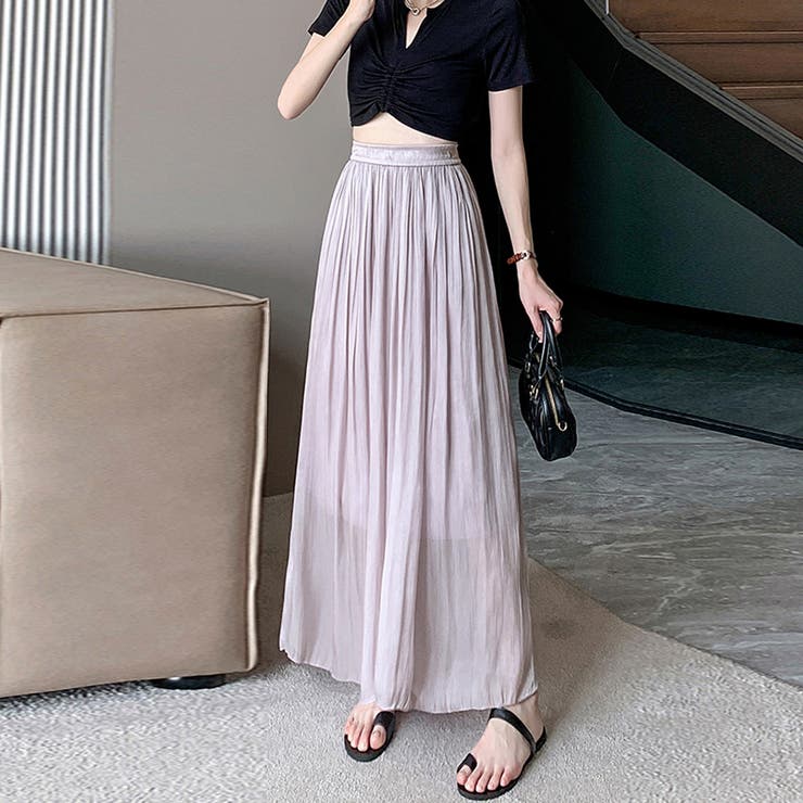 選べる4TYPEハイウエストワイドパンツ&ロングスカート | Doux Belle  | 詳細画像28 