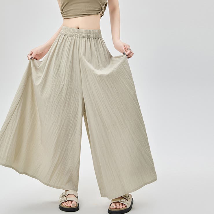 選べる4TYPEハイウエストワイドパンツ&ロングスカート | Doux Belle  | 詳細画像3 