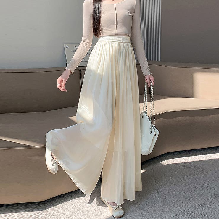 選べる4TYPEハイウエストワイドパンツ&ロングスカート | Doux Belle  | 詳細画像30 