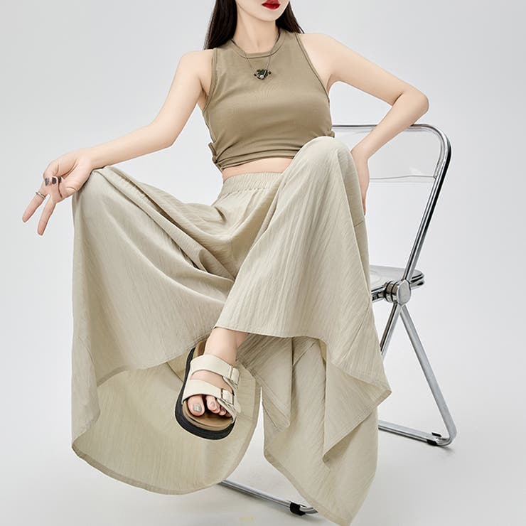 選べる4TYPEハイウエストワイドパンツ&ロングスカート | Doux Belle  | 詳細画像4 