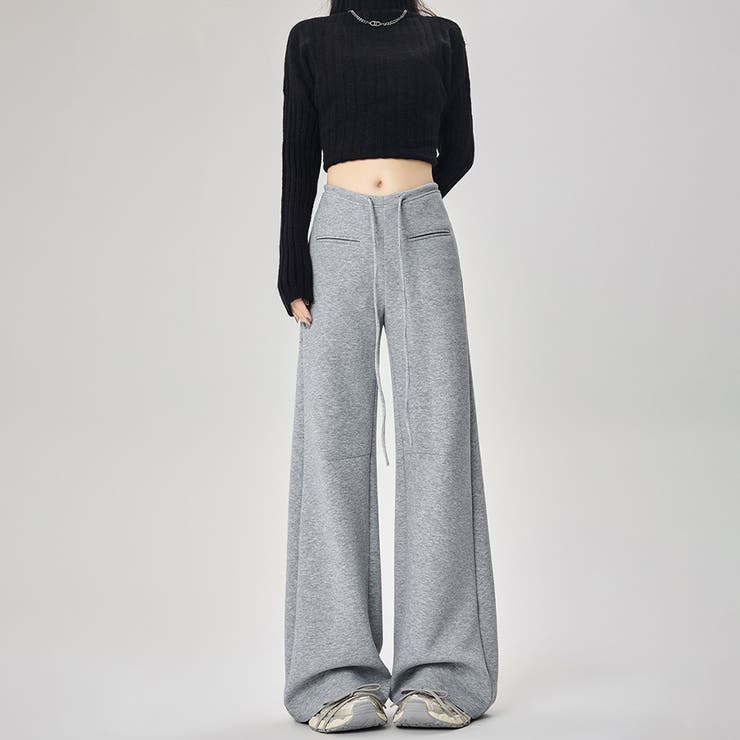 ハイウエストワイドスエットパンツ | Doux Belle  | 詳細画像5 