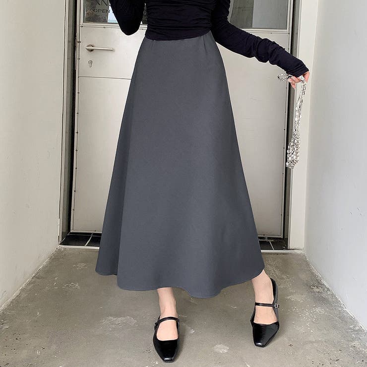 グレー | Aラインフレアスカート | Doux Belle 