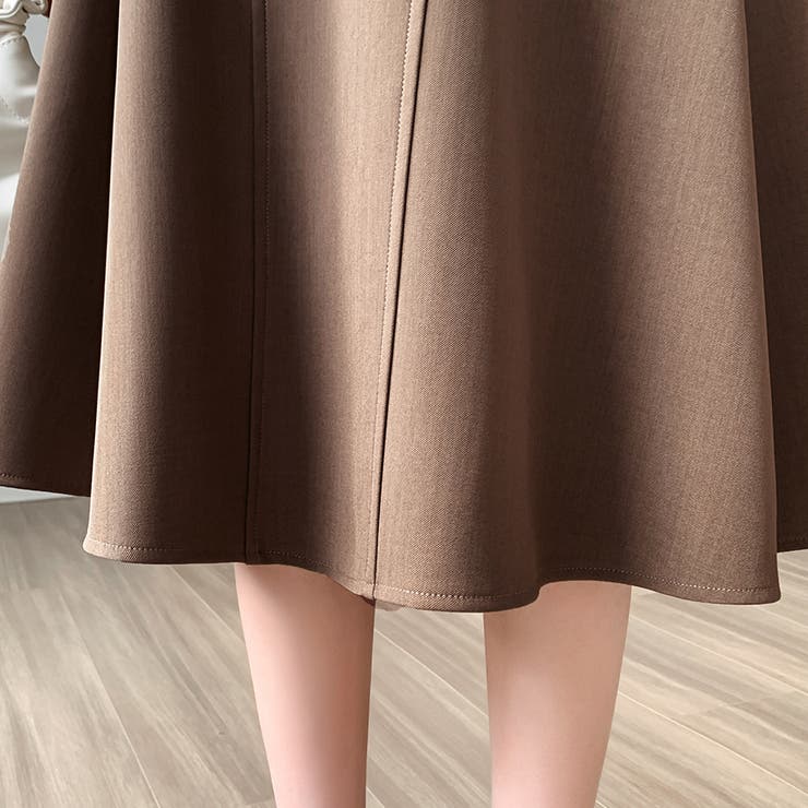 Aラインシルエットフレアミディアム丈スカート | Doux Belle  | 詳細画像16 