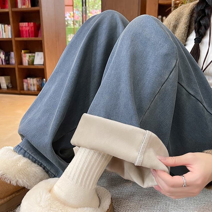 裏起毛あったかワイドパンツ | Doux Belle  | 詳細画像4 