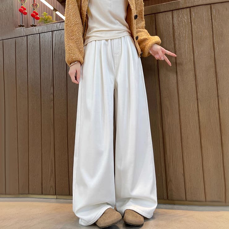 裏起毛あったかワイドパンツ | Doux Belle  | 詳細画像7 