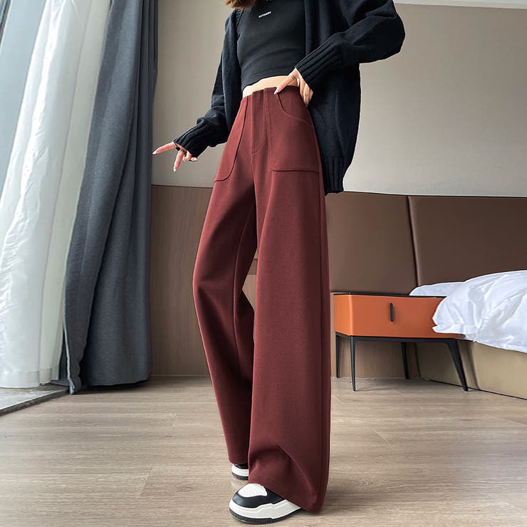 サイドスリット入りワイドパンツ | Doux Belle  | 詳細画像10 