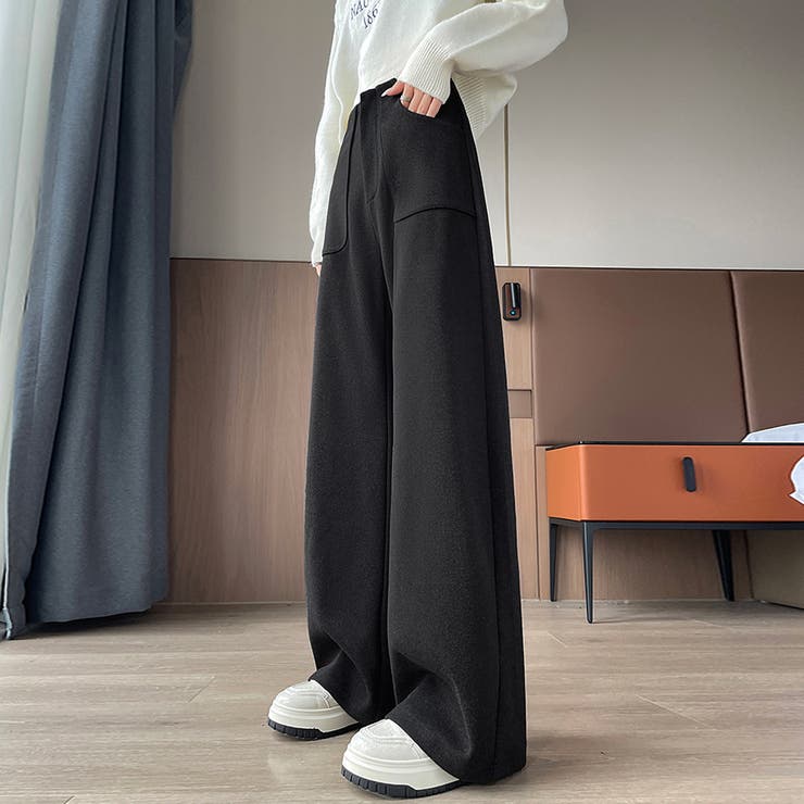 サイドスリット入りワイドパンツ | Doux Belle  | 詳細画像14 