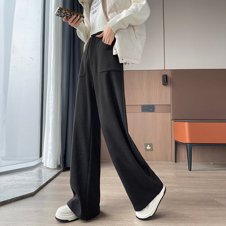 サイドスリット入りワイドパンツ | Doux Belle  | 詳細画像15 