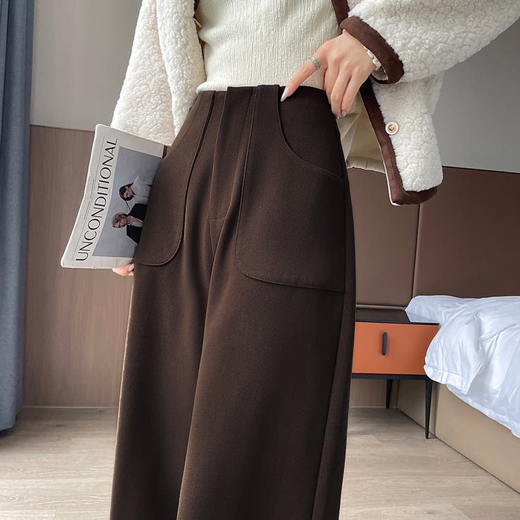 サイドスリット入りワイドパンツ | Doux Belle  | 詳細画像2 