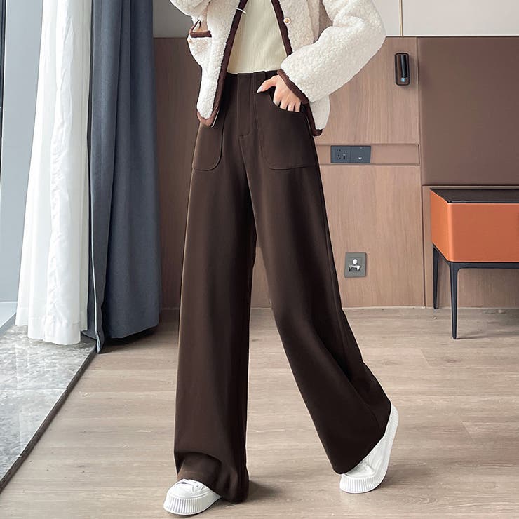 サイドスリット入りワイドパンツ | Doux Belle  | 詳細画像3 