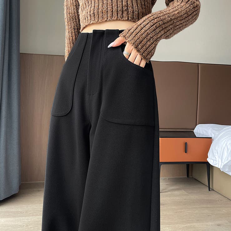 サイドスリット入りワイドパンツ | Doux Belle  | 詳細画像5 