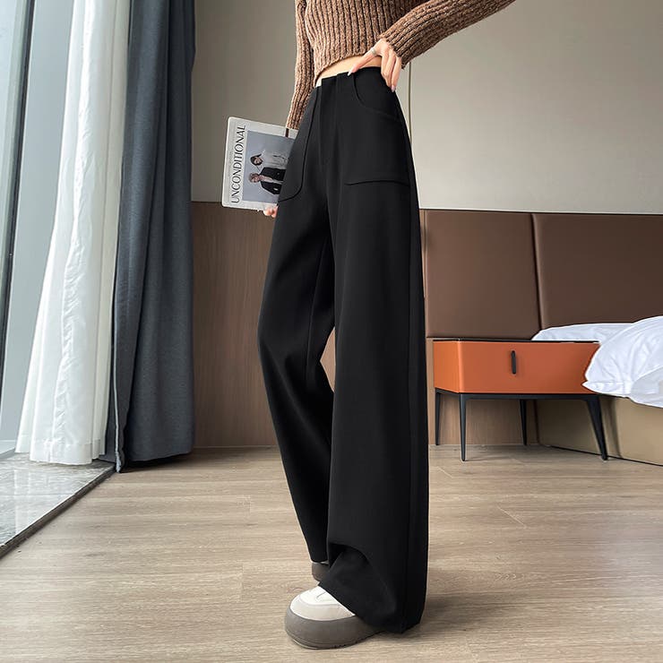 サイドスリット入りワイドパンツ | Doux Belle  | 詳細画像6 