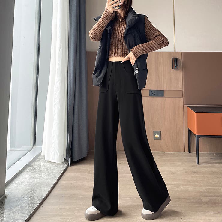 サイドスリット入りワイドパンツ | Doux Belle  | 詳細画像8 