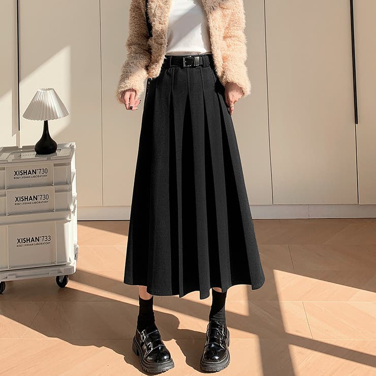 ハイウエストプリーツミディスカート | Doux Belle  | 詳細画像10 