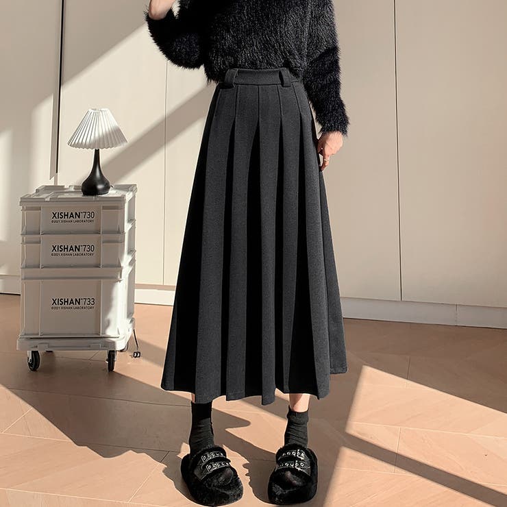 ハイウエストプリーツミディスカート | Doux Belle  | 詳細画像4 