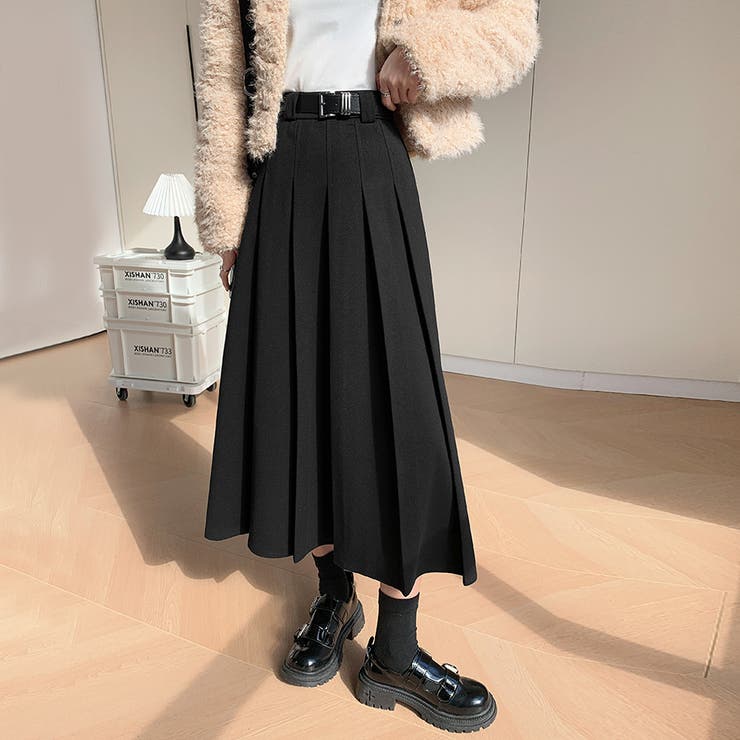 ハイウエストプリーツミディスカート | Doux Belle  | 詳細画像6 