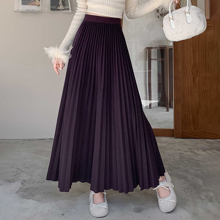 ハイウエストプリーツロングスカート | Doux Belle  | 詳細画像11 