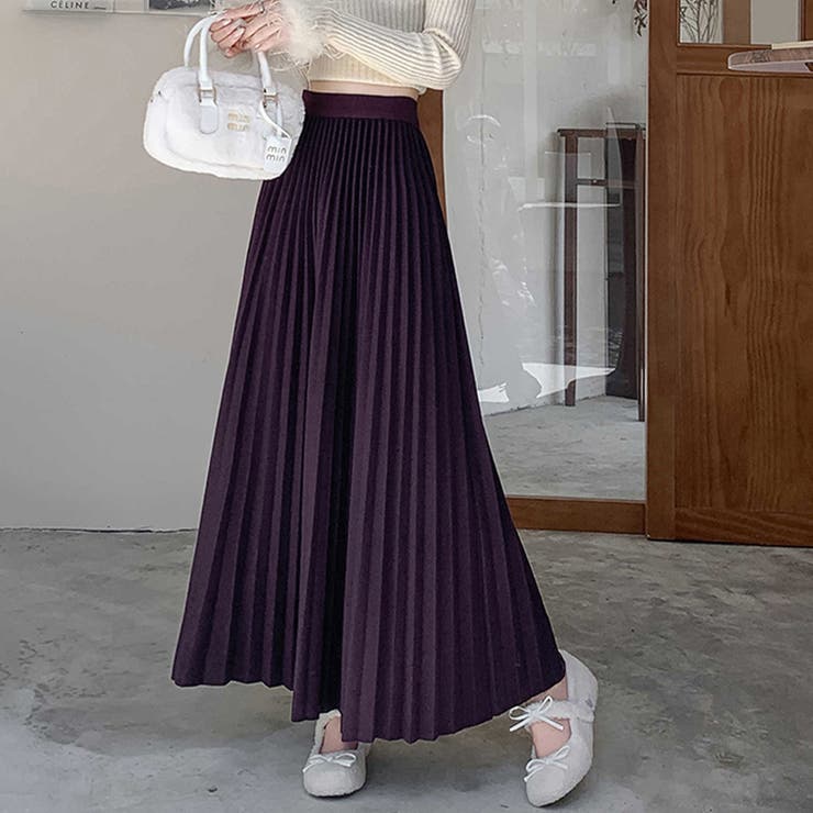 ハイウエストプリーツロングスカート | Doux Belle  | 詳細画像13 