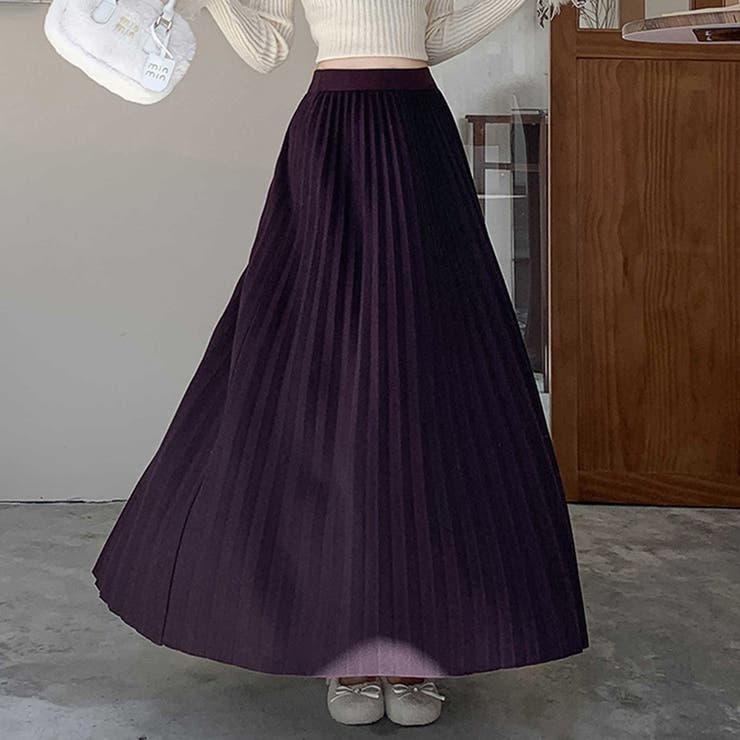 ハイウエストプリーツロングスカート | Doux Belle  | 詳細画像14 