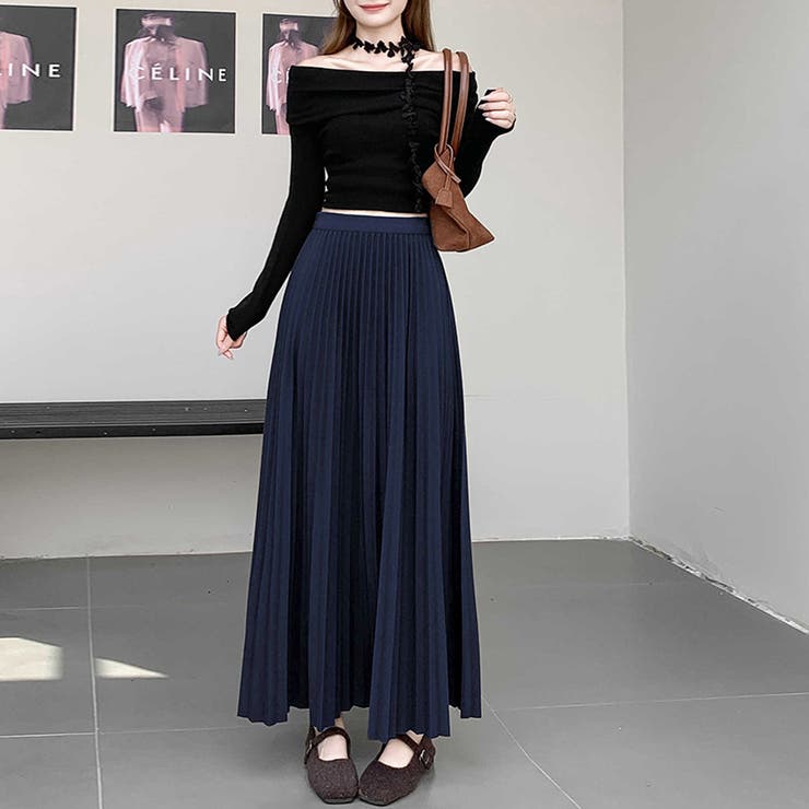 ハイウエストプリーツロングスカート | Doux Belle  | 詳細画像18 