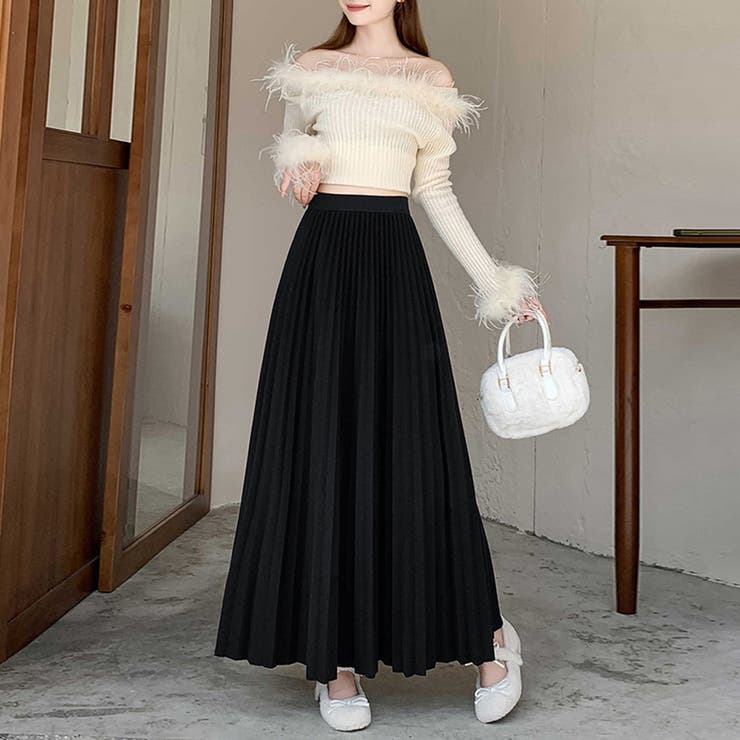 ハイウエストプリーツロングスカート | Doux Belle  | 詳細画像22 