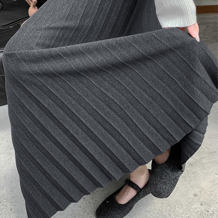 ハイウエストプリーツロングスカート | Doux Belle  | 詳細画像3 