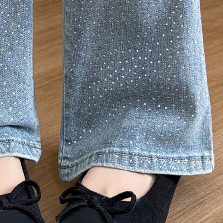 立体ドット加工フレアデニムパンツ レディース パンツ | Doux Belle  | 詳細画像10 