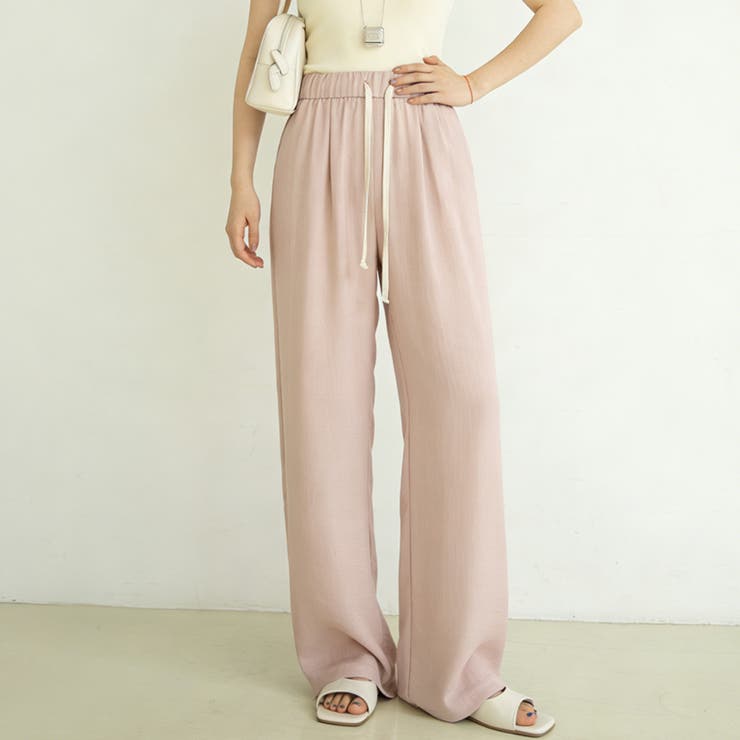 ピンク | シンプルワイドパンツ レディース パンツ | Doux Belle 