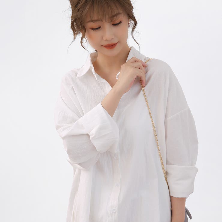 麻混素材シャツワンピ アウター レディース | Doux Belle  | 詳細画像10 