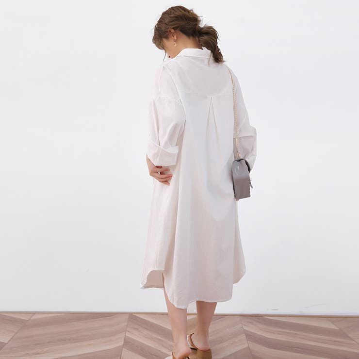 麻混素材シャツワンピ アウター レディース | Doux Belle  | 詳細画像11 