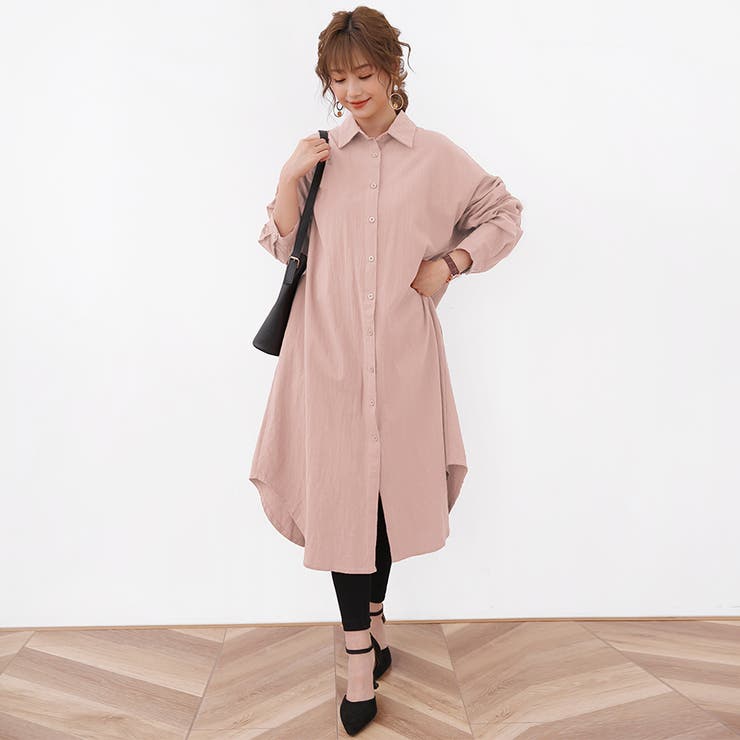 麻混素材シャツワンピ アウター レディース | Doux Belle  | 詳細画像15 