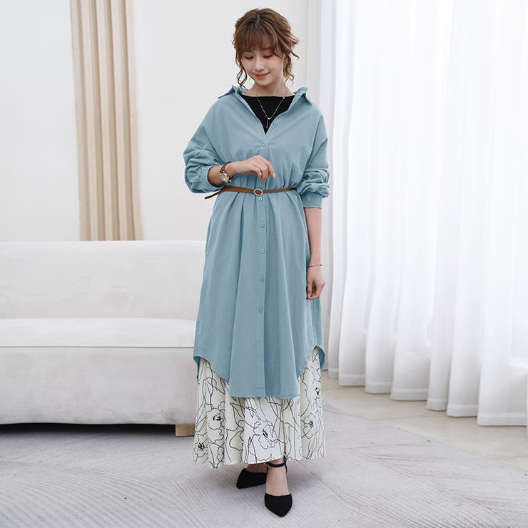 麻混素材シャツワンピ アウター レディース | Doux Belle  | 詳細画像19 